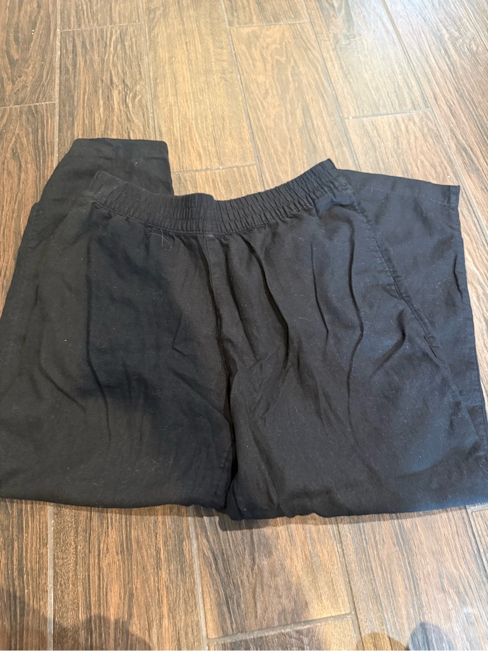 Old Navy Black  Elastic-Waist linen pants